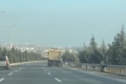 Kamyon şoföründen fırlayan tekeri engelledi