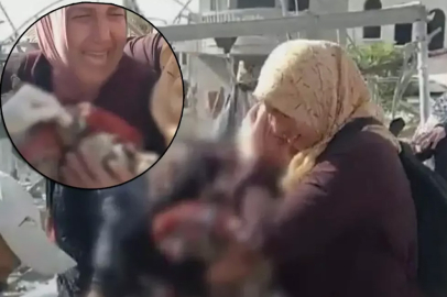 Vahim görüntü! Gazzeli annenin görüntüleri yürekleri sızlattı