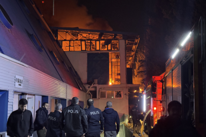 Bursa'da tekstil fabrikasında yangın