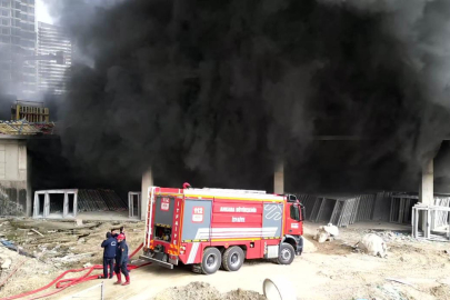 Ankara'da inşaat alanında yangın