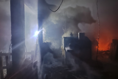 Çanakkale'de palet atölyesinde yangın