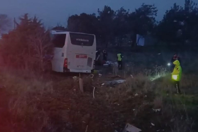 Çanakkale'de yolcu otobüsü devrildi: Yaralılar var
