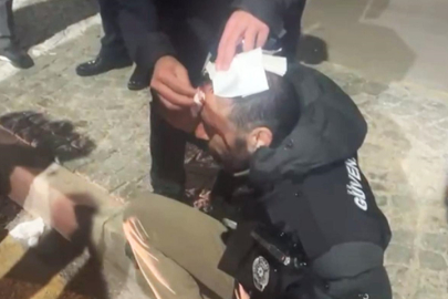 Ankara'da izinsiz gösteriye müdahale eden 1 polis başından yaralandı