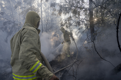 Çanakkale ve Manisa'da orman yangınlarına müdahale sürüyor