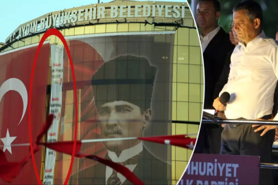 Çerçioğlu'ndan Aydın'da miting yapan Özel'e pankart sürprizi!