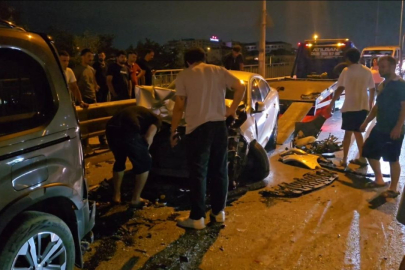 Sancaktepe'de 8 araçlık zincirleme trafik kazası