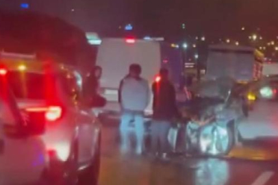 TEM Otoyolu'nda 17 araç birbirine girdi