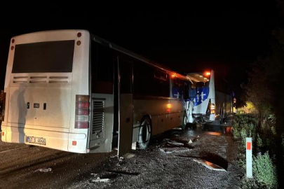 İşçi servisi yolcu otobüsüne çarptı: 13 yaralı
