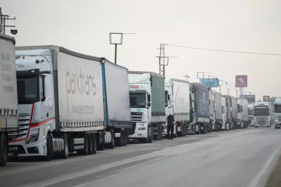 Kapıkule Sınır Kapısı'nda tır kuyruğu