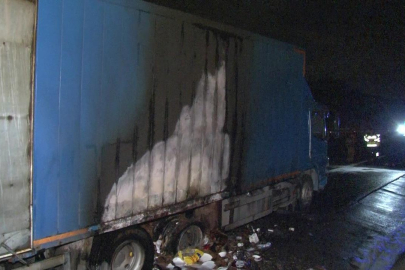 Kuzey Marmara Otoyolu'nda kamyon yangını