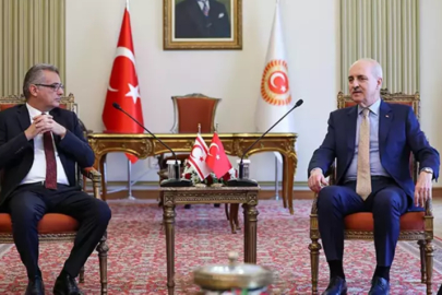 TBMM Başkanı Kurtulmuş, KKTC Cumhurbaşkanı Erhürman ile görüştü