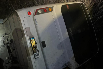 Siirt’te maden işçilerini taşıyan midibüs uçuruma yuvarlandı