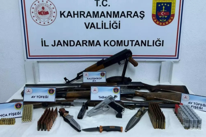 Kahramanmaraş'ta silah kaçakçılığı operasyonu: Evden cephanelik çıktı