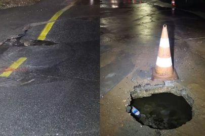 CHP'li belediye isyan ettirdi: Yol yarıldı, asfalt parçalandı