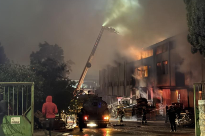 Adana'da ahşap panel fabrikasında yangın
