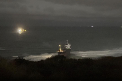 Sarıyer açıklarında kargo gemisi karaya oturdu