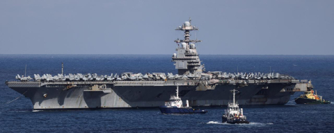 ABD'nin en büyük uçak gemisi 'USS Gerald R. Ford' Kızıldeniz'e ulaştı