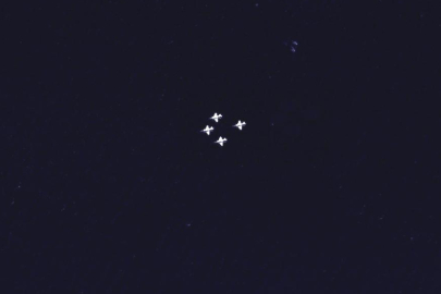 T-38M uçaklarının Çanakkale selamı GÖKTÜRK-1'in objektifinde