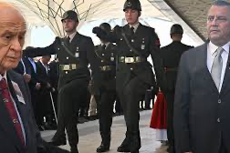 Ankara’da şehitler için törende dikkat çeken temas