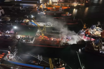 Tuzla'da gemide yangın paniği