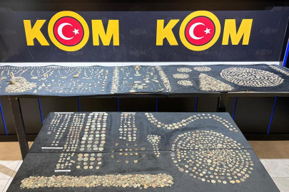 Hobi bahçesinden milyonluk tarihi eserler ele geçirildi