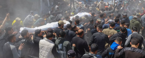 Katil İsrail'den Gazze'de polis merkezine hava saldırısı