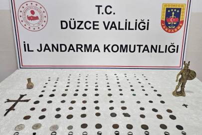 Düzce'de 136 tarihi eser ele geçirildi