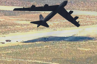 ABD'nin bombardıman uçağı yere çakıldı! İçindekilerin tamamı öldü