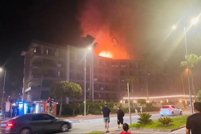 Alanya'da korkutan otel yangını