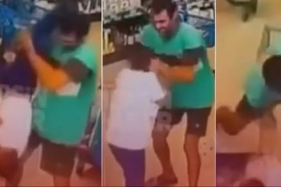 Markette dehşet! Küçük çocuğu darbeden şüpheli gözaltına alındı