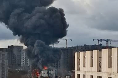 Tuzla'daki inşaat şantiyesinde yangın