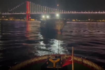 İstanbul Boğazı'nda makine arızası yapan gemi kurtarıldı