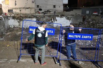 Maltepe'de kısmen çöken binanın enkazında çalışmalar tamamlandı