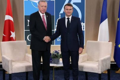 Cumhurbaşkanı Erdoğan, Macron ile görüştü